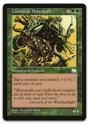Llanowar Behemoth (NM) Weatherlight WTH Magic MTG - Image 1 of 2