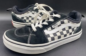 Vans Off the Wall Black White Outside Fleece Des Skate Shoes Sneakers Size 4.5Y - Picture 1 of 16