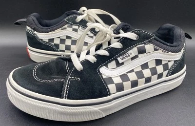 Vans Off the Wall Negro Blanco Exterior Vellón Des Zapatos de Skate Tenis Talla 4.5Y Foto 1 de 4