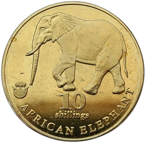 BIAFRA NIGERIA 10 SHILLING 2017 ANIMALS – AFRICAN ELEPHANT 32mm UNC COIN - Picture 1 of 2