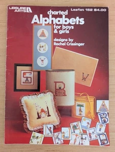 Charted Alphabet for Boys and Girls Cross Stitch by Leisure Arts Booklet 1979 - Picture 1 of 3