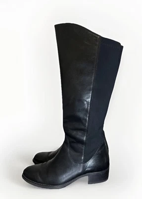 PAUL GREEN Women Black Vario Leather Knee High Riding Stretch Boots US 6.5 UK 4 - Image 1 of 4