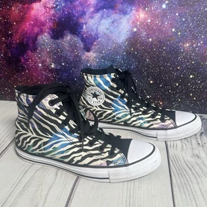 Converse Chuck Taylor All Star High Top Multicolor Floral Zebra Print Women Sz 9 - Picture 1 of 10