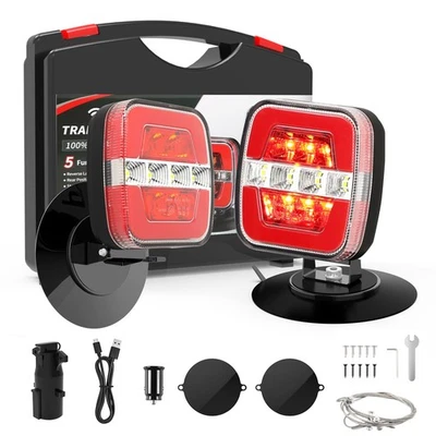 Wireless Trailer Lights, 2 Mounting Options Magnetic Trailer Light for Towing - Image 1 of 4