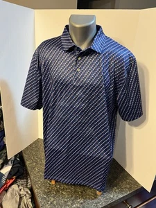 Ben Hogan Performance Men’s Golf Polo Shirt Blue Red Check Large Poly Blend NWT - Picture 1 of 15