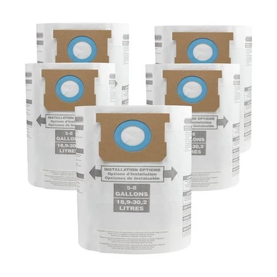 For Shop-Vac 90661 Bag Type E for 5-8 Gallon Vacuum - 9066100 Bags (5 Pack) - Image 1 of 2