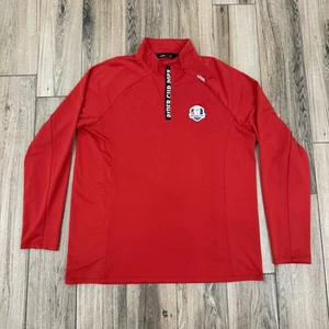 UNRL x Barstool Ryder Cup 2023 Red 1/4 Zip Pullover Mock Neck Jacket XL - READ - Picture 1 of 12