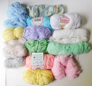 Baby Yarn 2 Pounds Red Heart Soft Steps Bernat Softee Lot - Picture 1 of 5