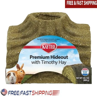 Premium Timothy Hay Hideout Edible Treat Small Animals Dental Health Chew Toy US
