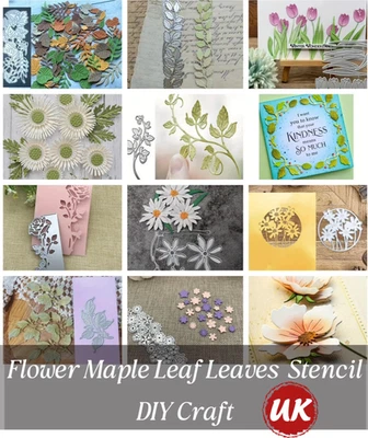 Flower Daisy Leaves Maple Leaf Cutting Die Card Making Stencil Craft Scrapbook