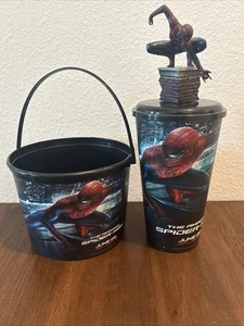 2012 Marvel The Amazing Spider-Man Movie Theater Exclusive Cup & Popcorn Bucket - Picture 1 of 11