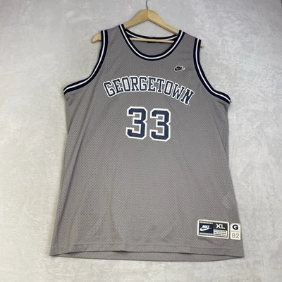 Camiseta deportiva Nike Georgetown Hoyas Patrick Ewing 33 gris baloncesto universitario XL Foto 1 de 4