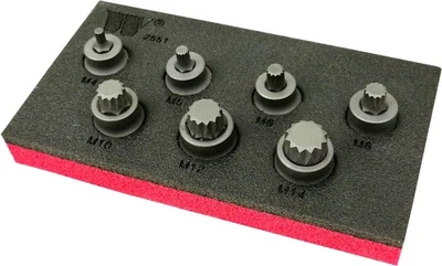 Welzh Werkzeug 7pc Spline Bit Socket Set EXTRA STUBBY,SHORT, S2 STEEL M4-M14 - Image 1 of 3