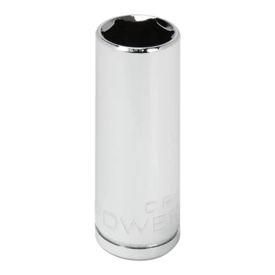 Powerbuilt 1/4 Inch Drive x 1/2 Inch 6 Point Deep Socket - 648297 - Image 1 of 4