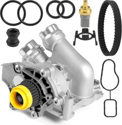 Water Pump & Thermostat For Audi A3 A4 A5 VW CC Tiguan GTI 1.8T 2.0T 06H121026 - Image 1 of 4