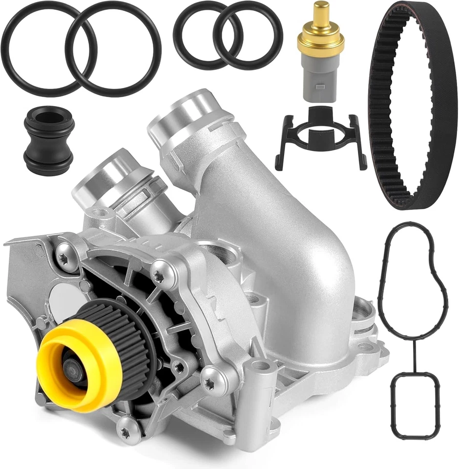 Water Pump & Thermostat For Audi A3 A4 A5 VW CC Tiguan GTI 1.8T 2.0T 06H121026 - Image 1 of 4