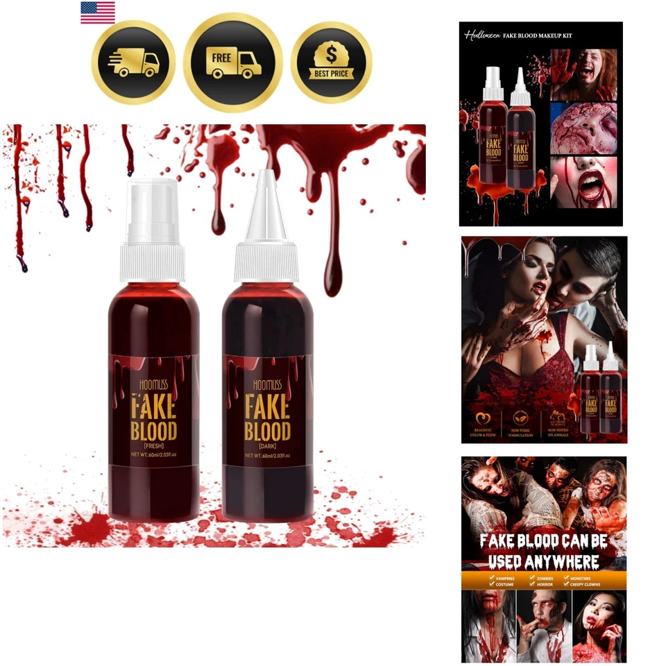 Kit de maquillaje de Halloween spray de sangre rojo carne efectos especiales SFX Foto 1 de 4