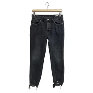 Free People We The Free Chewed Up Mid-Rise Straight Jeans Gr. 26 anthrazitgrau - Bild 1 von 6