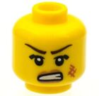 Lego 3626Cpb1183 Dino Tracker Minifigure Head Female Dark Brown Thin Eyebrows
