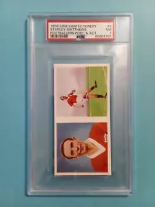 1958 Chix Confectionery Footballers Stanley Matthews #5 PSA 7 NM ⚽ - Picture 1 of 2
