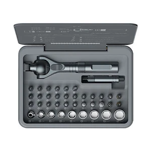 Juego de destornilladores de trinquete de rotación de 180 grados 40 precisión - Imagen 1 de 12