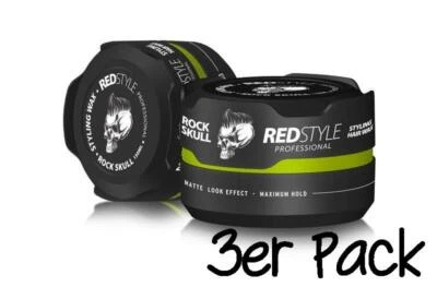 57,67€/1 L 3x Redstyle Haarwachs Matt Skull Grün 150 ml