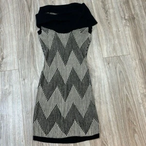 Arden B Golden black Y2K RETRO stretchy dress size Large turtleneck - Picture 1 of 8