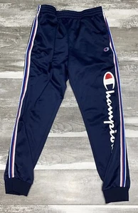 Champion Sweatpants Youth Large Blue Athletic Joggers Logo Spell Out Casual - Picture 1 of 8