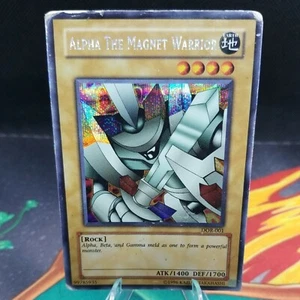 Holo Raro Alpha the Magnet Warrior DOR-001 Moderadamente Jugado Prismático - Imagen 1 de 8