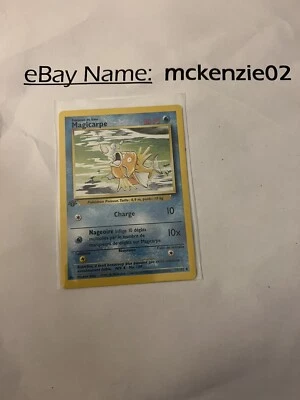French Magikarp Magicarpe Base 1st Edition Pokemon 35/102. Near Mint Condition - Image 1 of 3