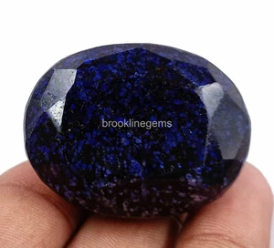 NATURAL CERTIFIED 218 CT AFRICAN BLUE SAPPHIRE OVAL CUT LOOSE GEMSTONE 4OUB - Picture 1 of 8