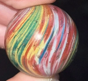 OUTSTANDING GERMAN Onion Skin Marble 15/16” German Multi Color Onion Skin Marble - Picture 1 of 13