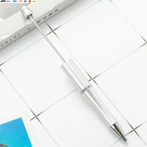 100Pcs Bead Pens Wholesale Creative Plastic Beaded Pen Ballpoint Pen Printable B - Picture 1 of 12