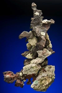 Cobre con mina Prehnite Phoenix, condado de Keweenaw, Michigan 1206-069 - Imagen 1 de 5