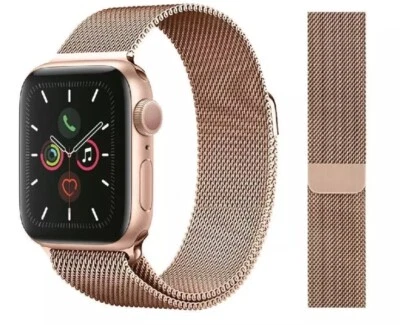 OFFICIAL GENUINE APPLE WATCH MILANESE LOOP 44MM 45MM 46MM 49MM GOLD STRAP BAND
