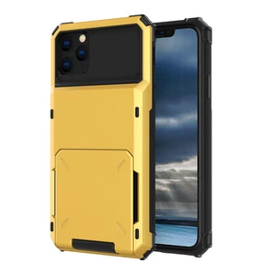 Credit Card Holder Shockproof Hybrid Case for iPhone 16 15 14 13 Pro Max 12 11 8 - Picture 1 of 81