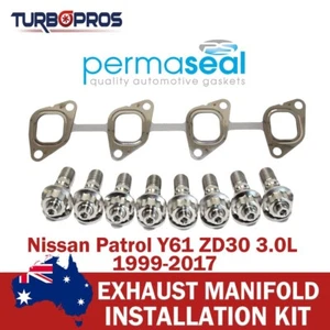 Permaseal Exhaust Manifold Titanium Stud & Gasket Kit For Nissan Patrol Y61 3.0L - Bild 1 von 6
