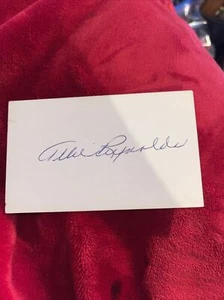 Allie Reynolds Index Card Auto Autograph Beautiful Signature - Picture 1 of 2