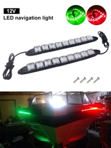 2PCS Marine Boat LED Navigation Lights 9LED 12V Strip Kayak Lights Waterproof - Picture 1 of 11