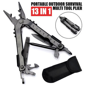 13 In 1 Stainless Steel Multi Tool Plier Outdoor Survival Pocket Fold Knife