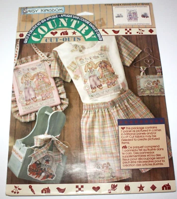 Kit de recortes de tela Daisy Kingdom No Sew Victor Victoria conejos conejos Foto 1 de 3