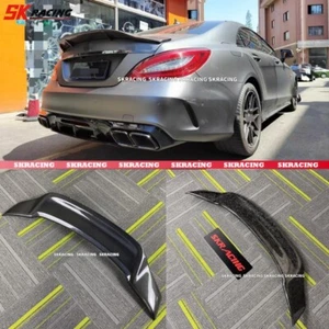 Carbon Fiber Rear Trunk Spoiler Wing Fit For Benz CLS Class W218 CLS63 2012-2017 - Picture 1 of 43