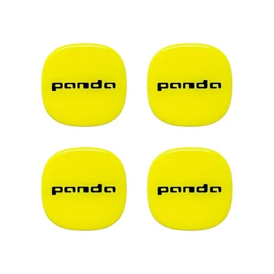 Adesivi 3D Copricerchi Compatibili con Fiat Panda, Diametro 52 mm, Giallo, 4 pz - Immagine 1 di 4