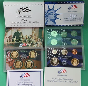 2007 S US ANNUAL 14 Coin Proof Set with Original Box and COA As Issued - Picture 1 of 4