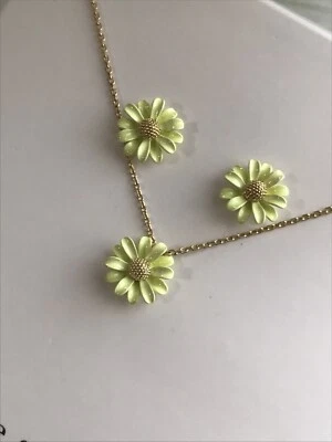 New Kate Spade Into The Bloom Flower Stud Earrings & Necklace Set 17” Great Gift - Image 1 of 4