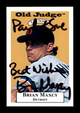 1996 Signature Rookies T96 Old Judge - Brian Maxcy - On Card Autograph