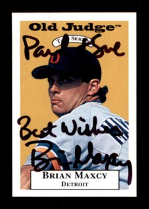 1996 Signature Rookies T96 Old Judge - Brian Maxcy - On Card Autograph