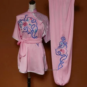 Traje bordado Changquan Tai chi Wushu Artes Marciales Competencia Uniforme - Imagen 1 de 3