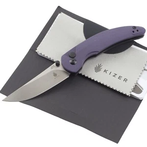 Kizer Cutlery Chili Pepper Folding Pocket Knife Purple G10 Handle - Picture 1 of 7
