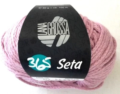 LANA GROSSA 365 SETA - WORSTED WT COTTON/SILK YARN COLOR 013 PINK - Image 1 of 3